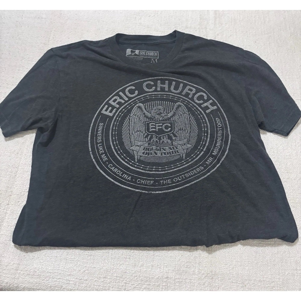 ERIC CHURCH EFC 2017 Holdin' My Own Tour Official Gray T-shirt Men's Medium‎